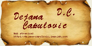 Dejana Capulović vizit kartica